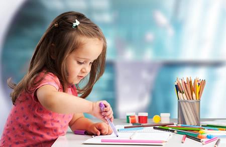 little girl paint